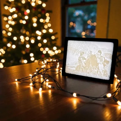 Egyedi 3D Lithophane saját fényképpel LED világítással