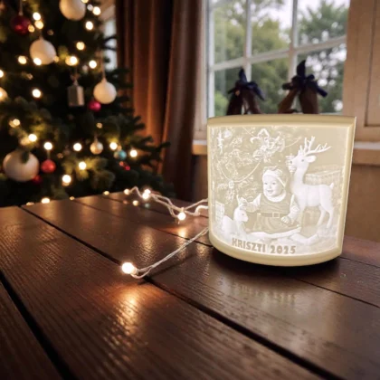 Egyedi 3D Lithophane saját fényképpel (íves)