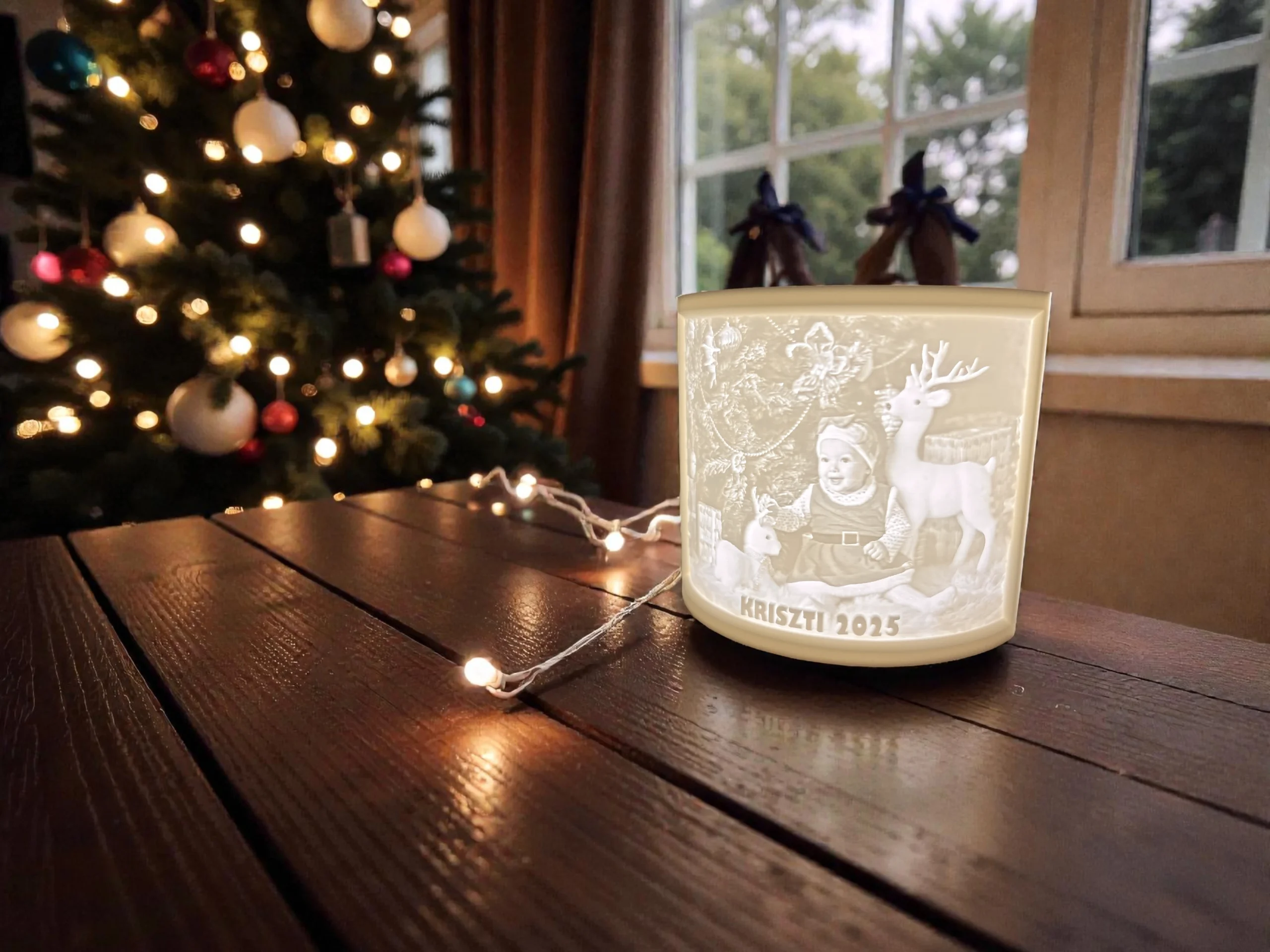 Egyedi 3D Lithophane saját fényképpel (íves)